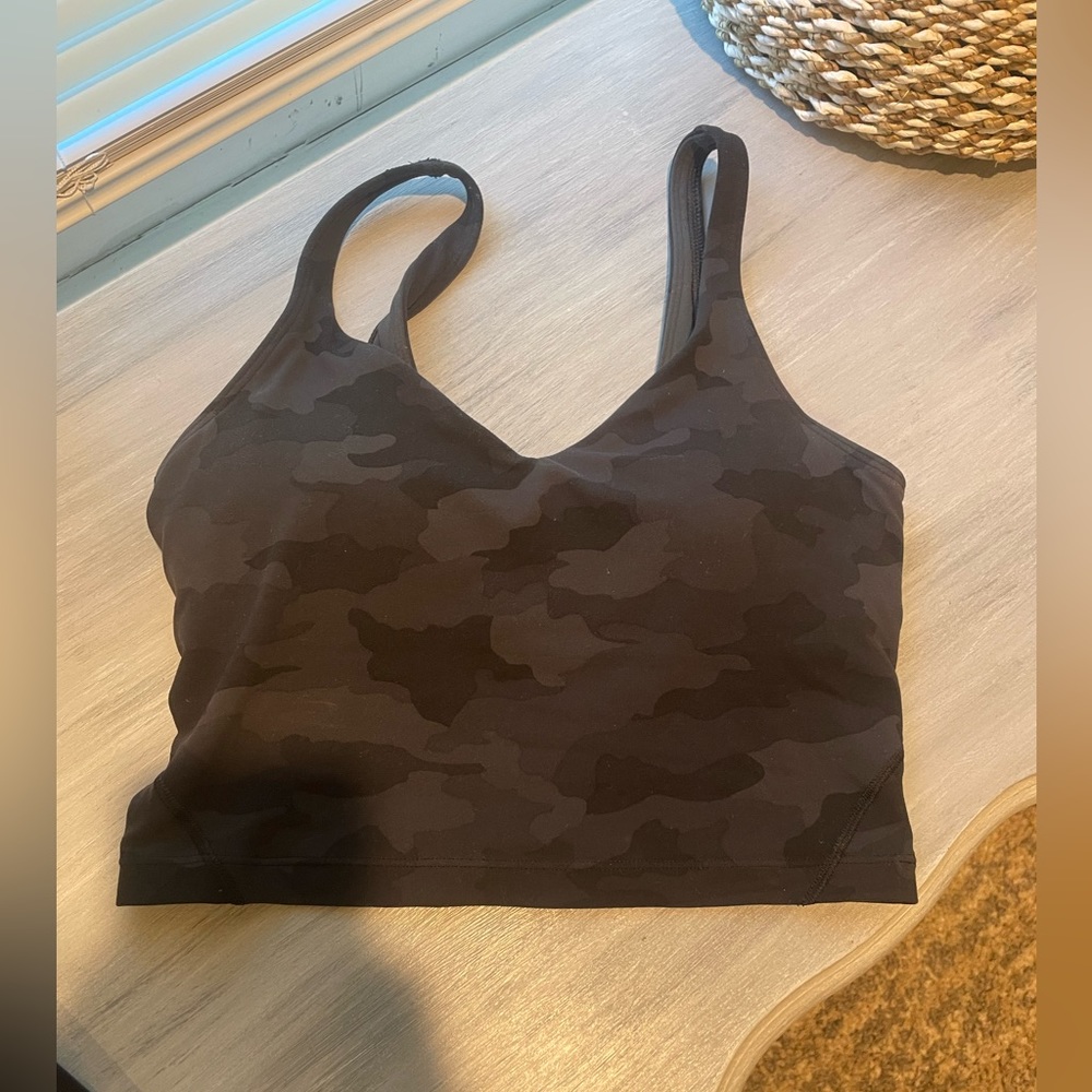 lululemon camo black align tank top